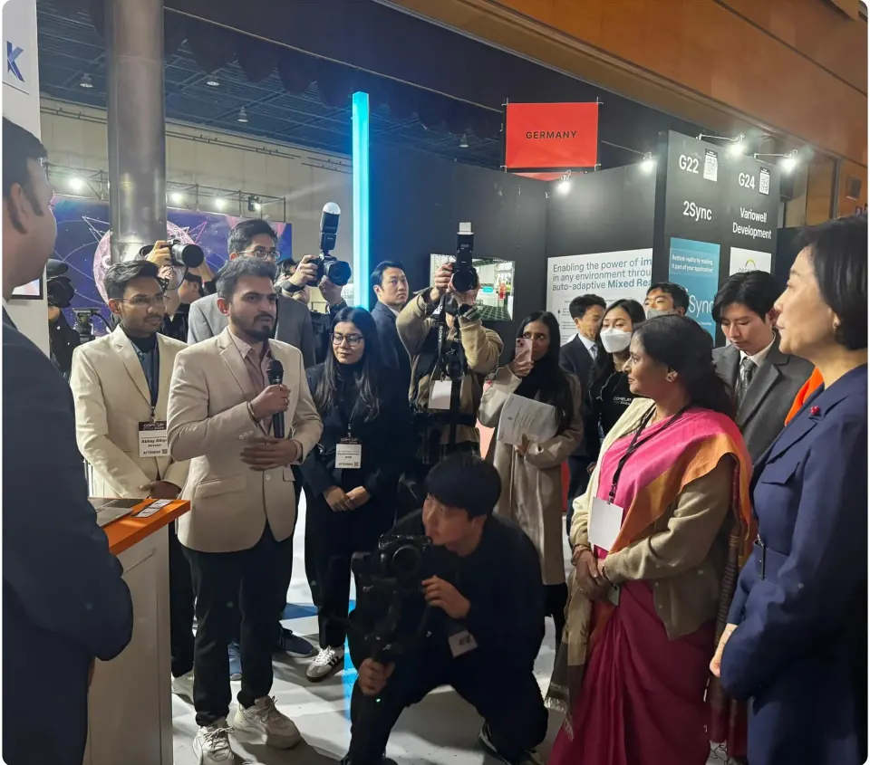 The Krypton AI team presenting at Comeup 2024 in Seoul